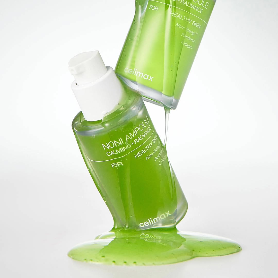 Celimax Noni Energy Ampoule supporting skin elasticity and reducing the appearance of fine lines.