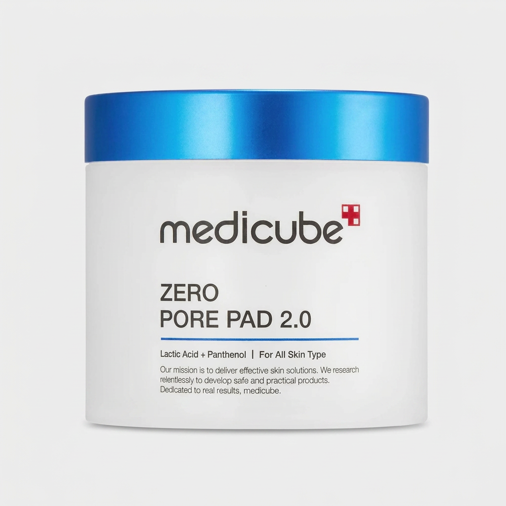 Medicube Zero Pore Pads 2.0 reducing enlarged pores, controlling excess oil, and smoothing skin texture.