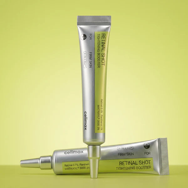 Celimax Vita A Retinal Shot Tightening Booster reducing the appearance of fine lines and wrinkles.