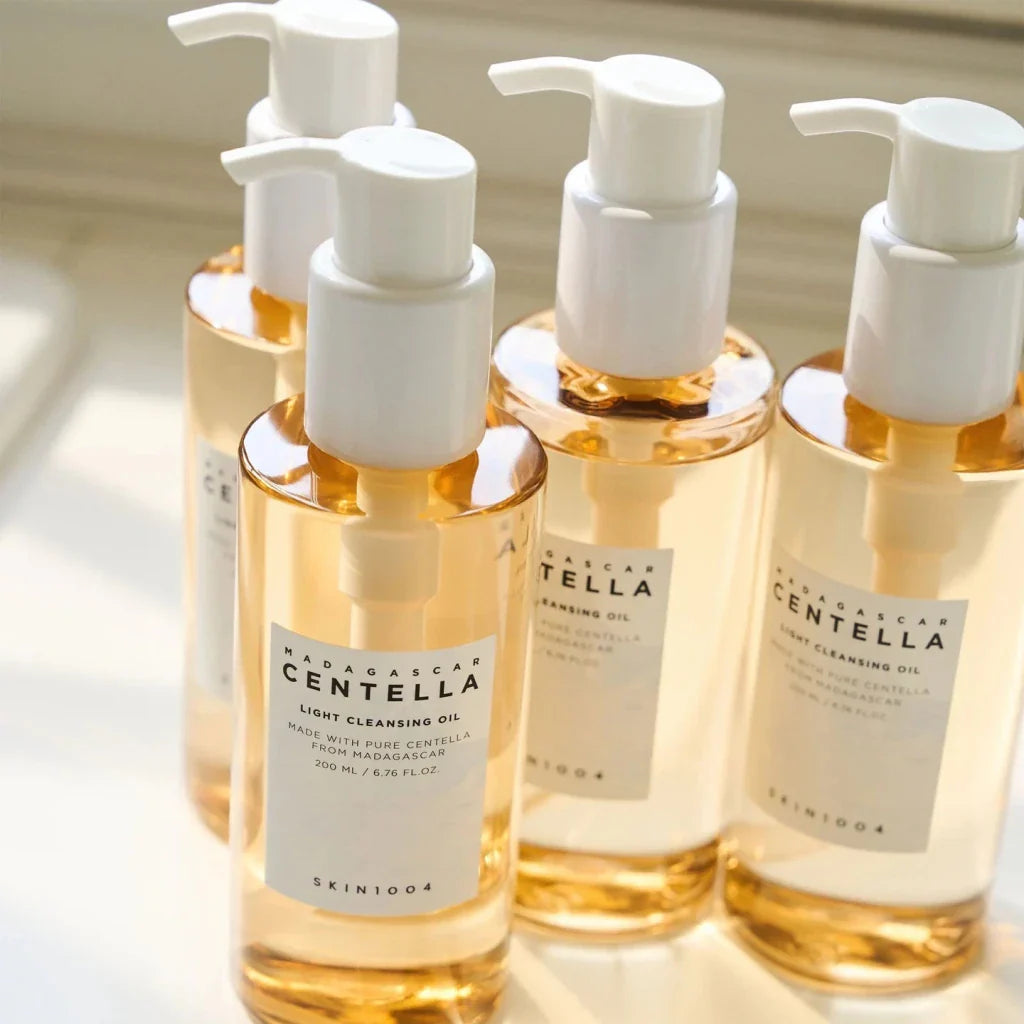 Centella Light Cleansing Oil offering a gentle, no-sting formula that is completely safe around the eyes.