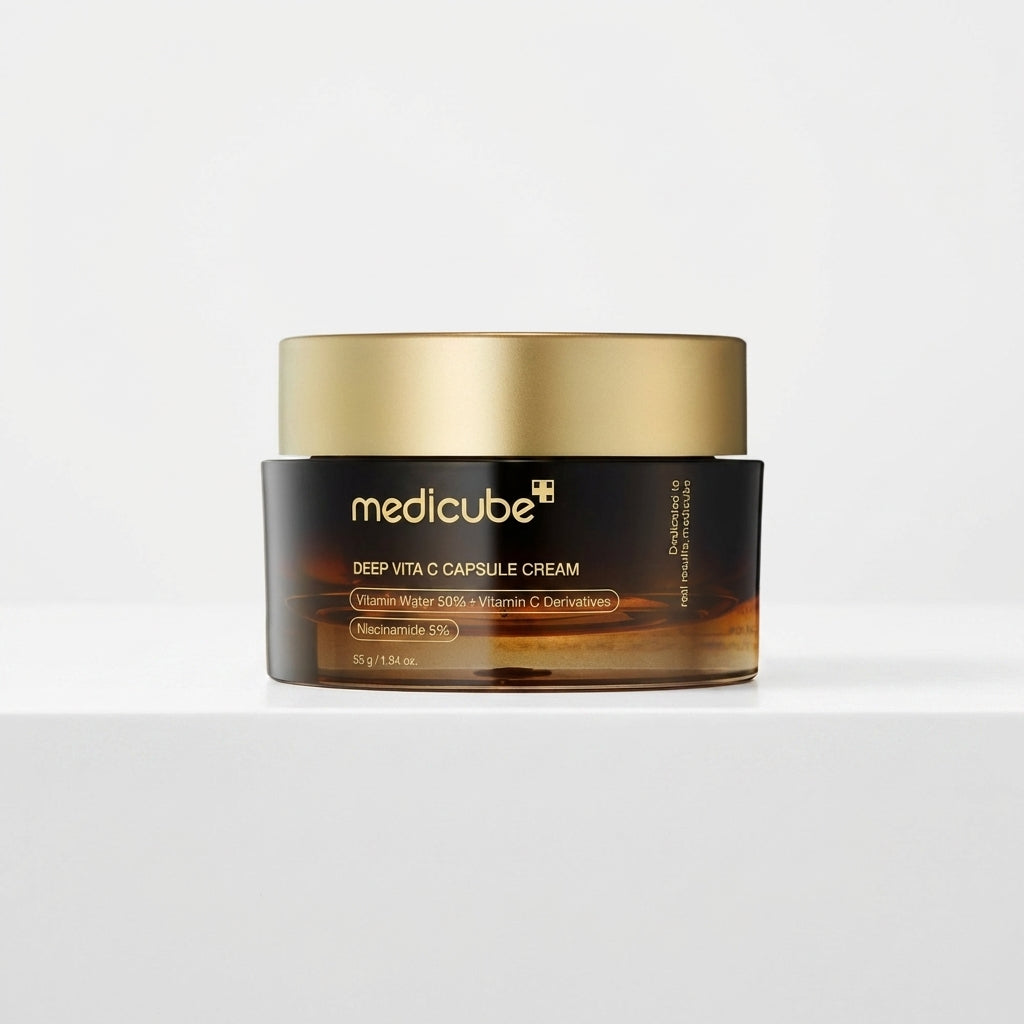 Medicube Deep Vita C Capsule Cream evening out skin tone and boosting radiance.