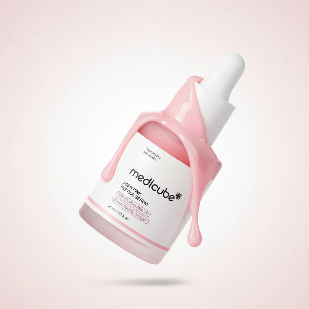 Medicube PDRN Pink Peptide Serum strengthening and restoring the skin barrier.