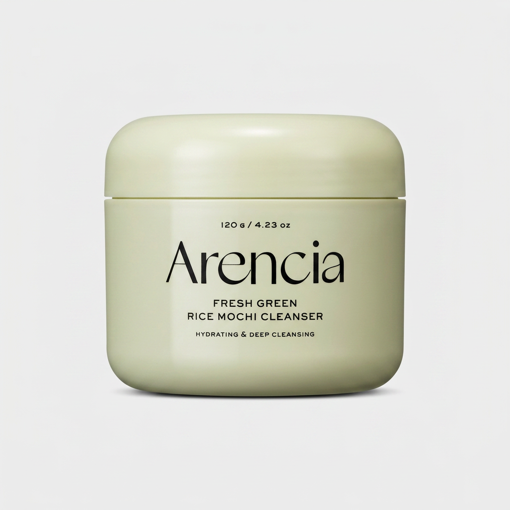 Arencia Fresh Green Rice Mochi Cleanser deep-cleansing, purifying, and rebalancing oily and acne-prone skin.