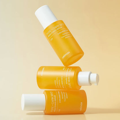 Celimax Brightening Serum with 5% Niacinamide & 3% Tranexamic Acid targeting hyperpigmentation, melasma, and post-acne marks.