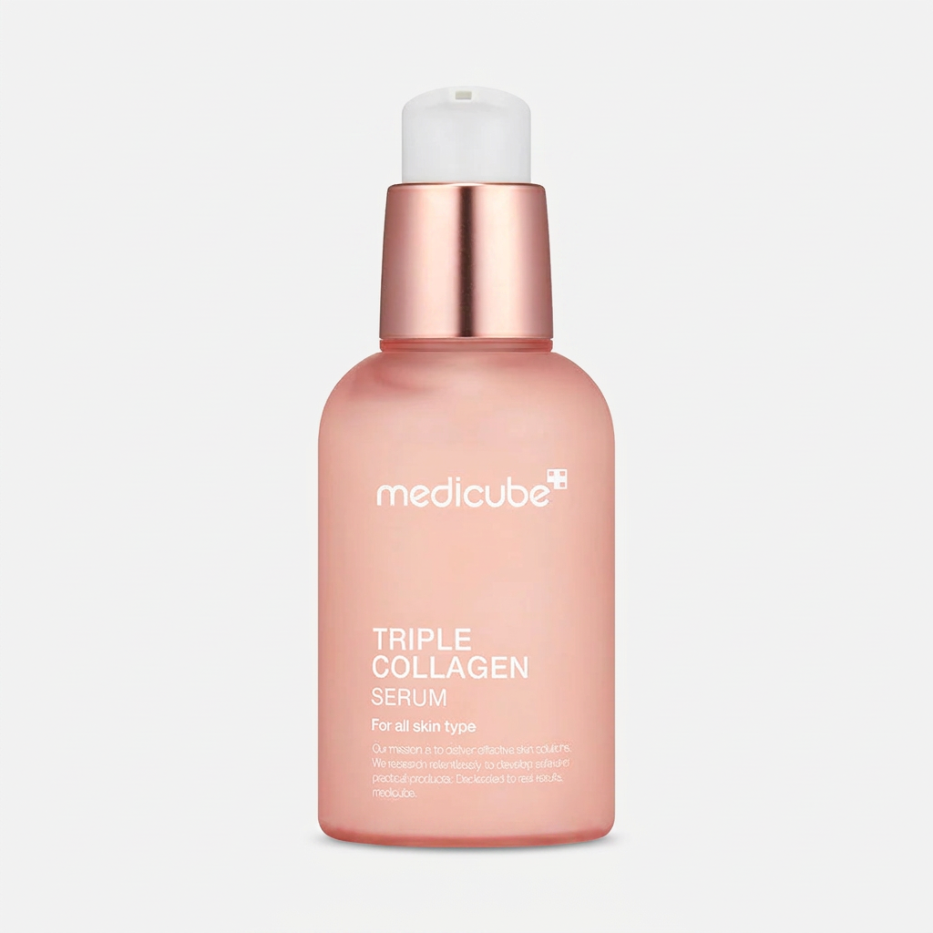 Medicube Triple Collagen Serum 3.0 restoring skin firmness, elasticity, and intense hydration.