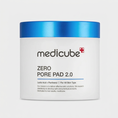 Medicube Zero Pore Pads 2.0 reducing enlarged pores, controlling excess oil, and smoothing skin texture.