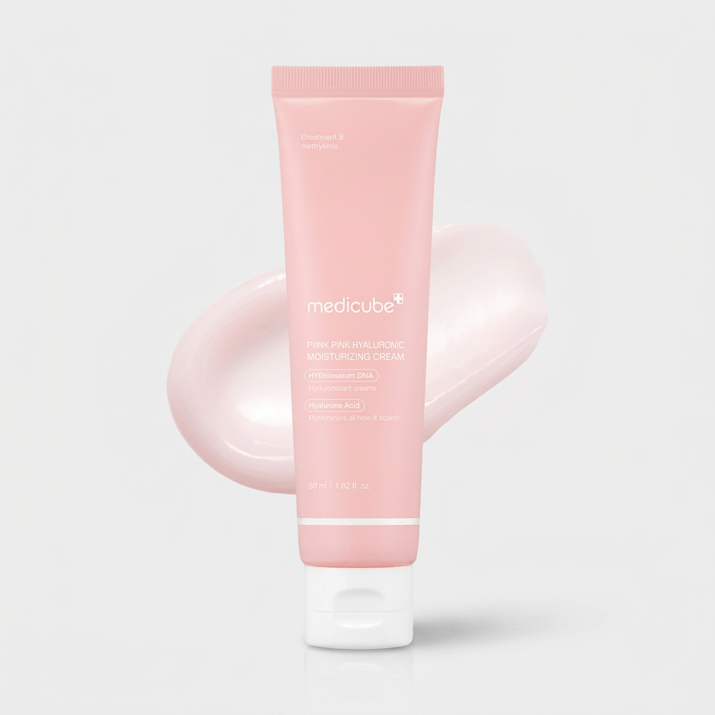 Medicube PDRN Pink Peptide Face Cream restoring hydration, firmness, and natural radiance.