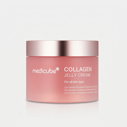 Medicube Collagen Niacinamide Jelly Cream achieving hydrated, firm, and naturally radiant skin.