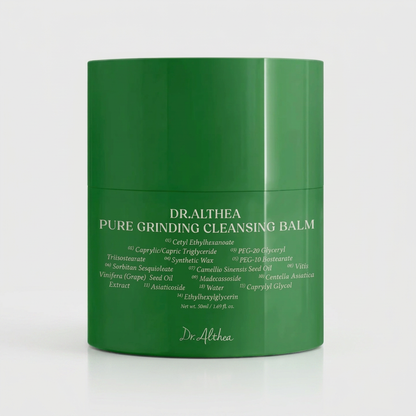 Pure Grinding Cleansing Balm cleansing deeply and gently with a minimal 14-ingredient formula.