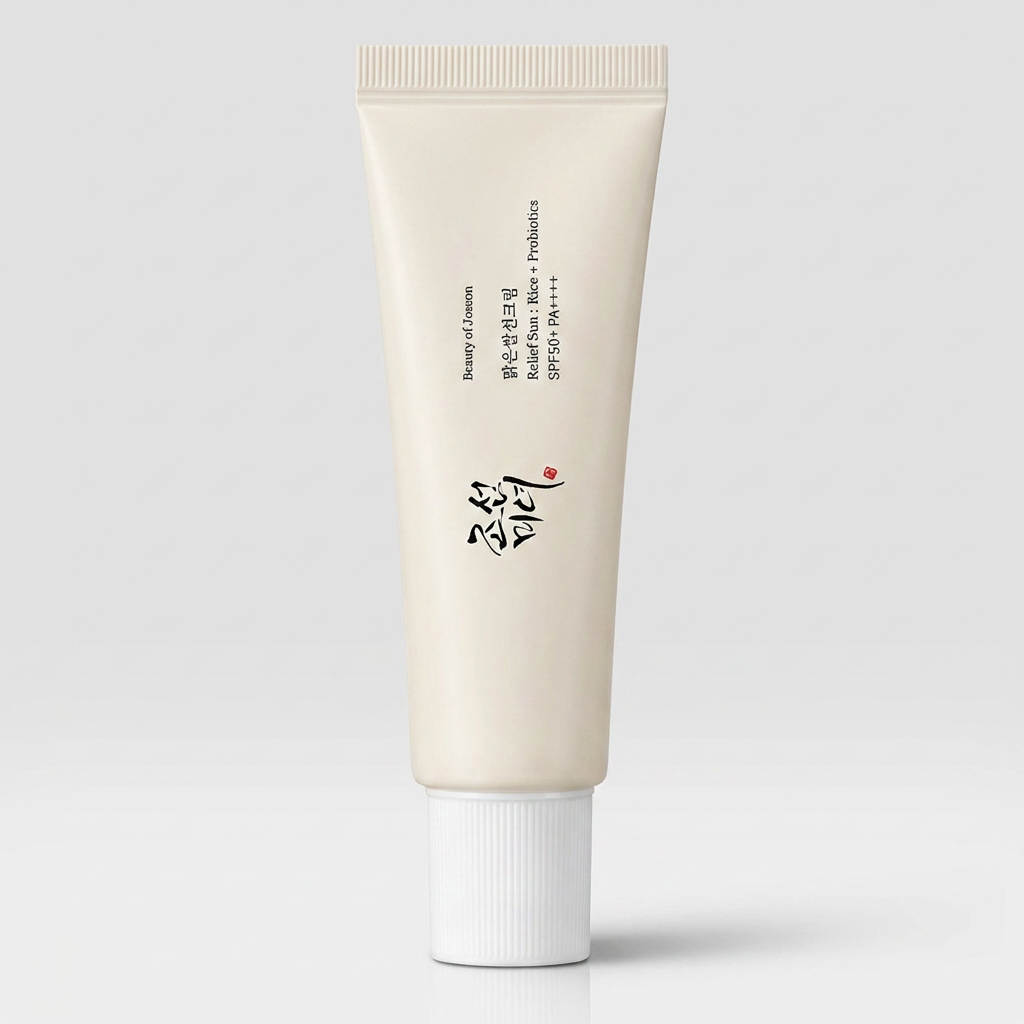 Beauty of Joseon Rice & Probiotic Sunscreen SPF50+ PA++++ protecting and nourishing the skin every day.