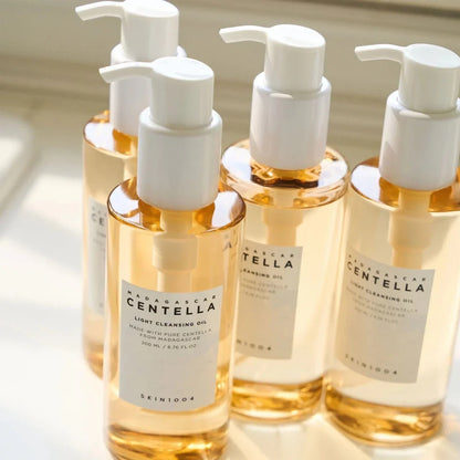 Centella Light Cleansing Oil offering a gentle, no-sting formula that is completely safe around the eyes.