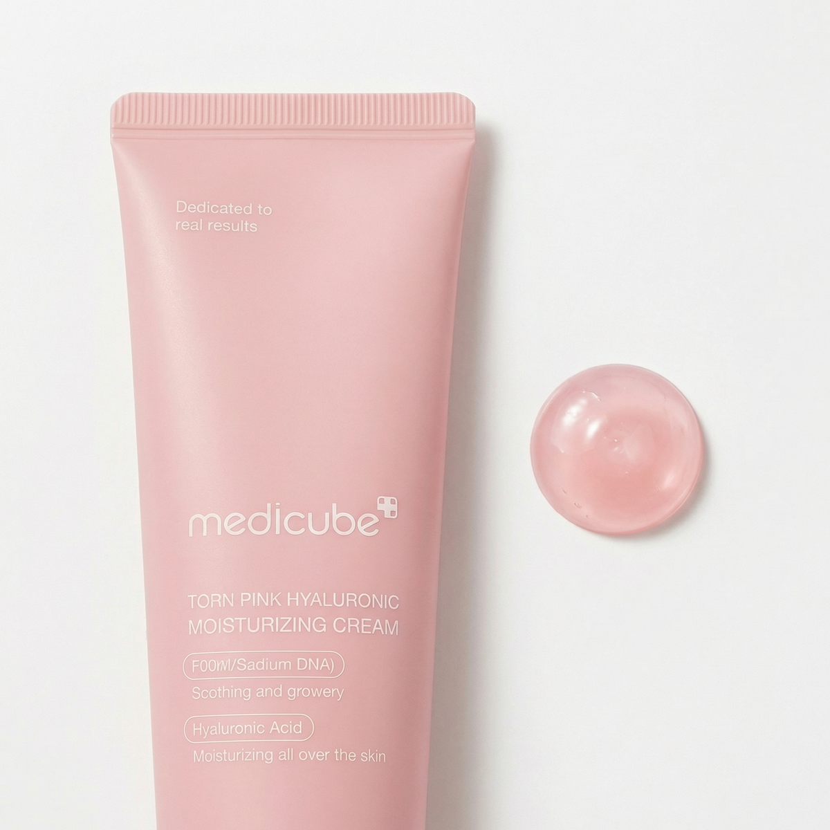 Medicube PDRN Pink Peptide Face Cream delivering deep, lasting hydration to dehydrated skin.