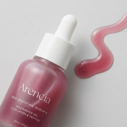 Arencia Red Smoothie Serum deeply hydrating and reducing the appearance of pores.