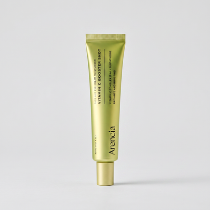 Arencia Vitamin C Booster Shot Serum reviving dull skin, evening tone, and restoring natural radiance.